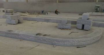 日照 芝麻白整石坐凳（光面+自然面）