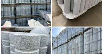 日照 芝麻白花岗岩挡车柱、隔离柱多少钱