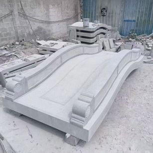 日照 芝麻灰花岗岩园林景观 小石桥