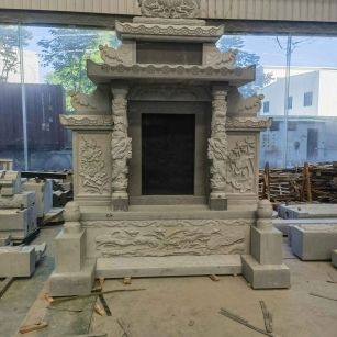 日照 芝麻灰高档墓碑、土墓，一套也支持定做