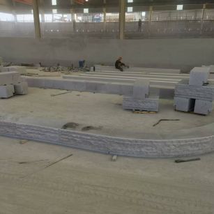 日照 芝麻白整石坐凳（光面+自然面）