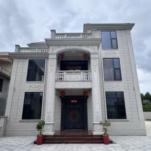 日照 芝麻白石材别墅干挂案例展示