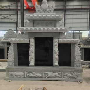 日照 芝麻灰高档墓碑、土墓，一套也支持定做