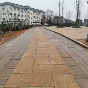 日照仿古石铺装效果