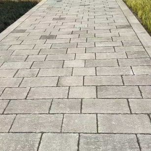 日照仿古石铺装效果