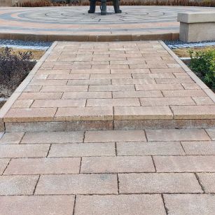 日照仿古石铺装效果