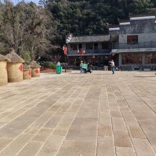 日照仿古石铺装效果
