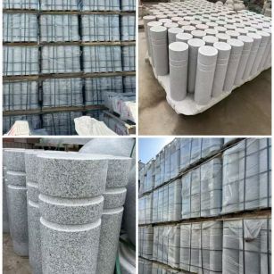 日照 芝麻白花岗岩挡车柱、隔离柱多少钱