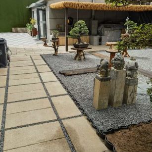 日照仿古石铺装效果