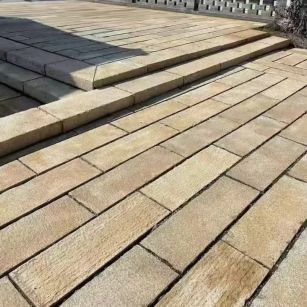 日照仿古石铺装效果