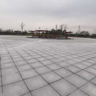 日照 芝麻白火烧面-公园广场地铺效果