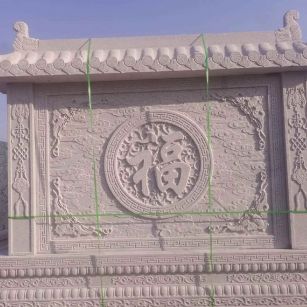 日照 芝麻白花岗岩屏风，照壁，影壁