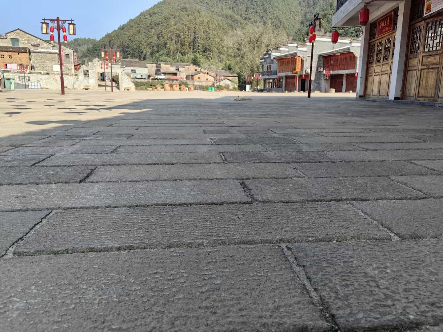 日照仿古石铺装效果