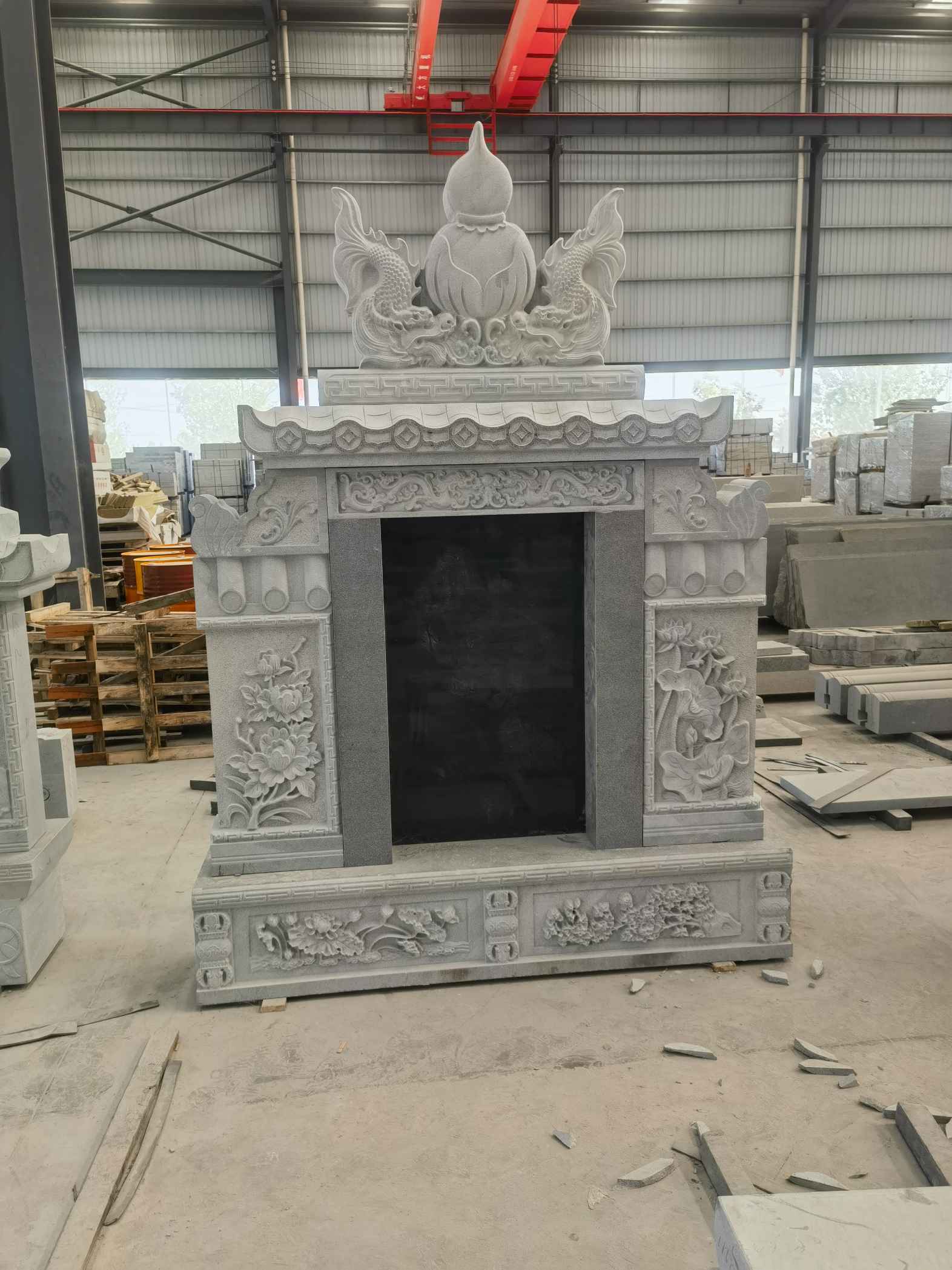 日照 芝麻灰高档墓碑、土墓，一套也支持定做