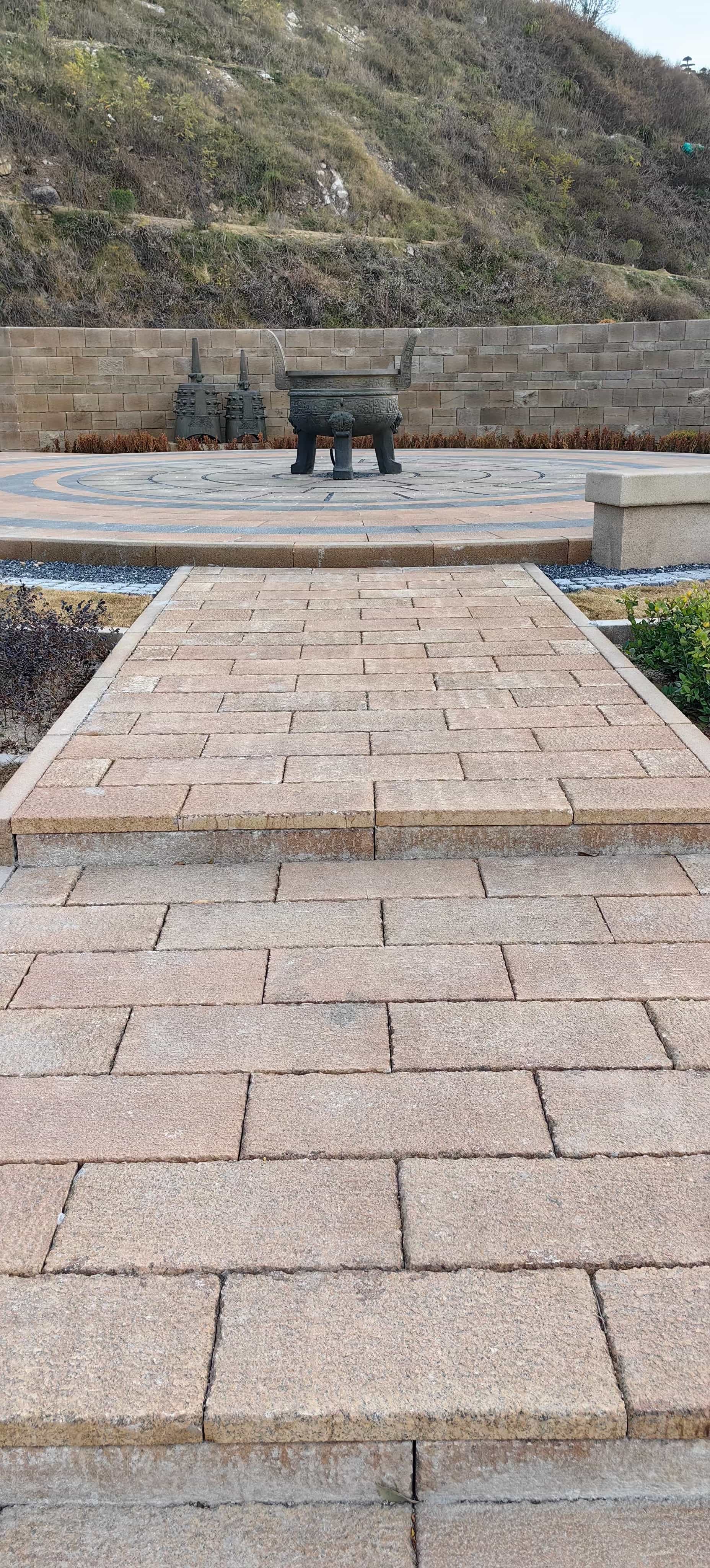 日照仿古石铺装效果