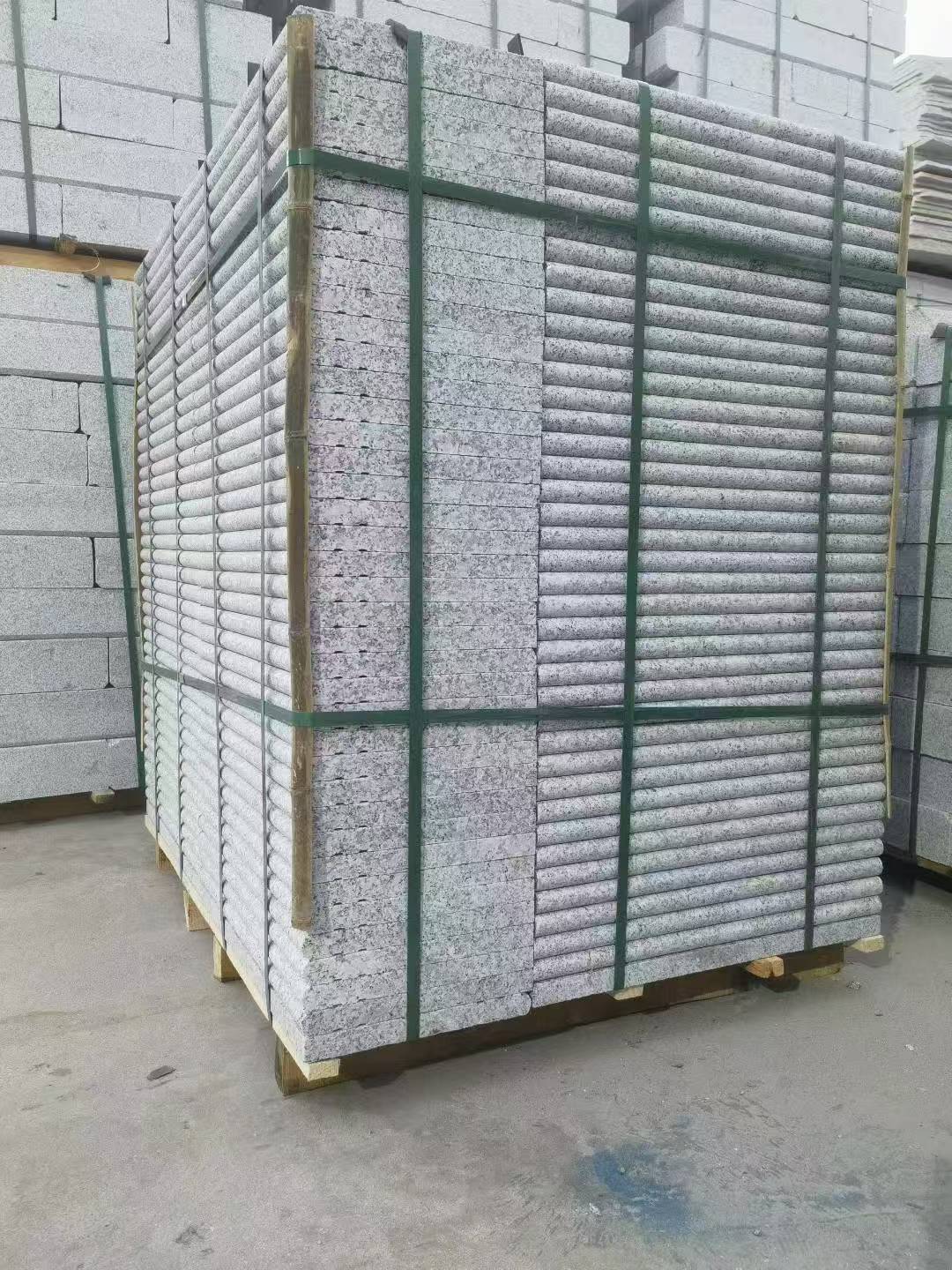 日照 芙蓉白3公分厚磨圆边、拉槽，楼梯踏步