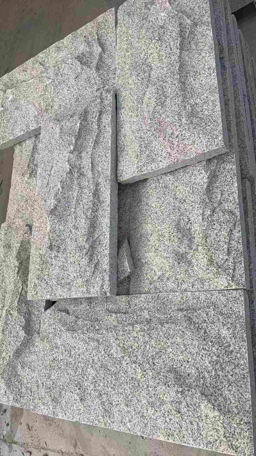 日照 芝麻白自然面花岗岩成品板